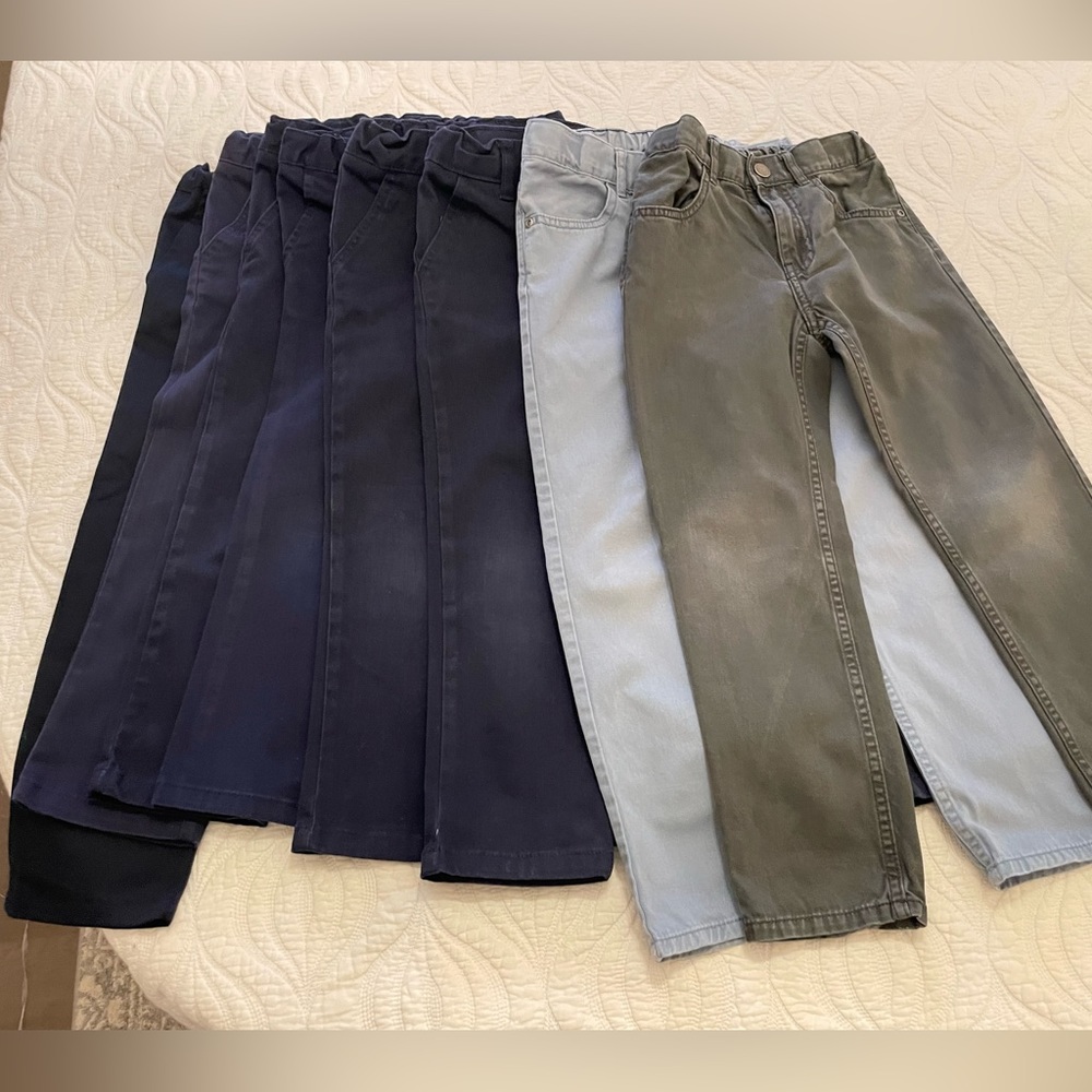 Bundle of 8 Boys Pants for school Size 6